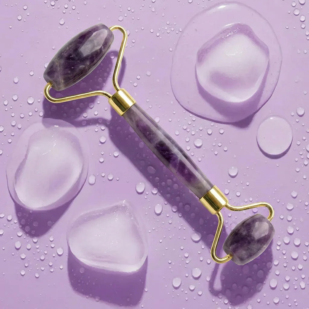Amethyst Facial Roller & Crystal Tool | Seek Bamboo