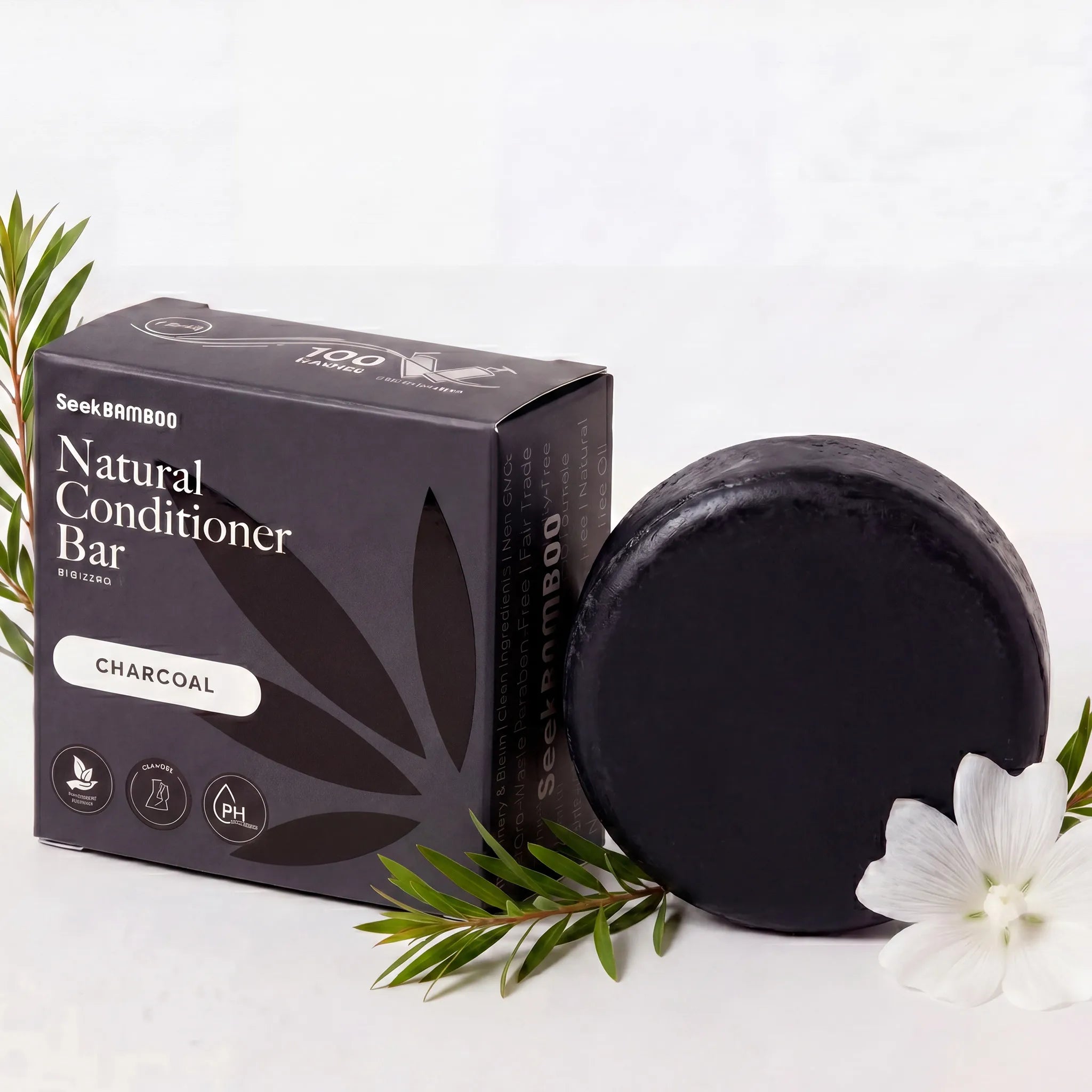 solid charcoal conditioner bar