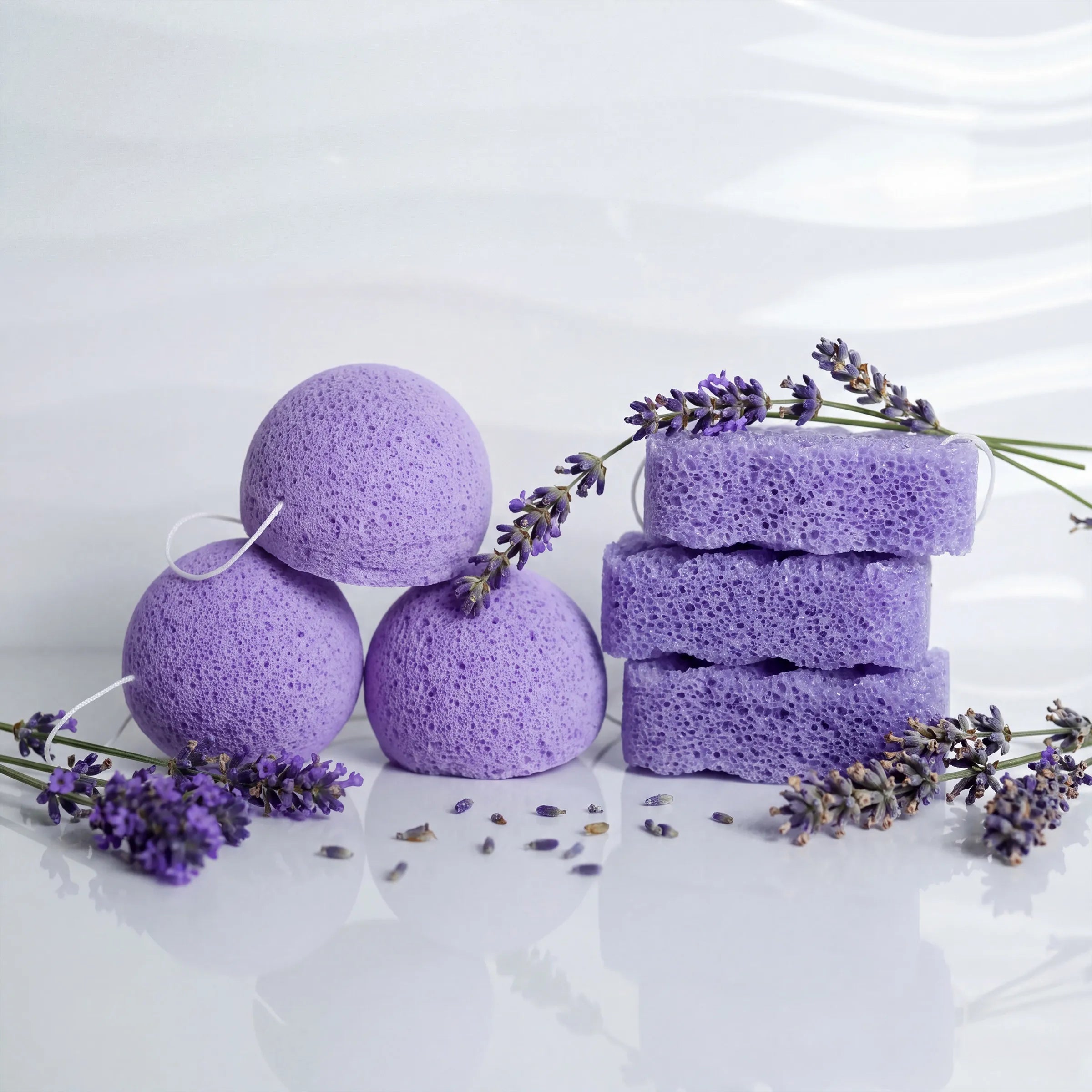 Bulk Lavender Konjac Sponges
