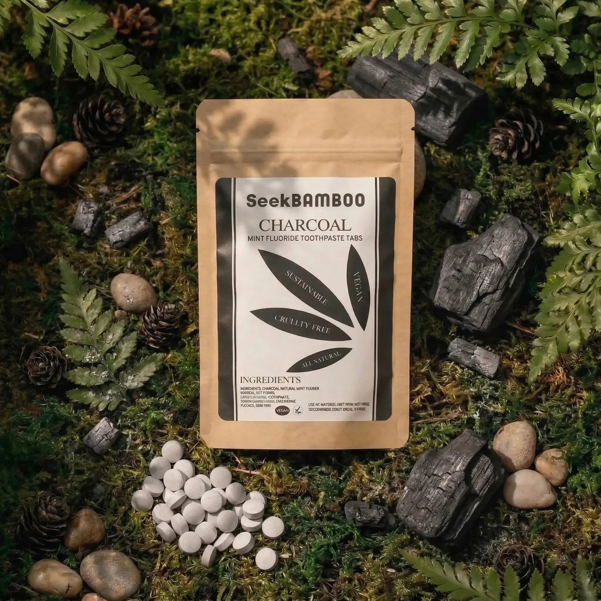 Charcoal Toothpaste Tablet By Seek Bamboo