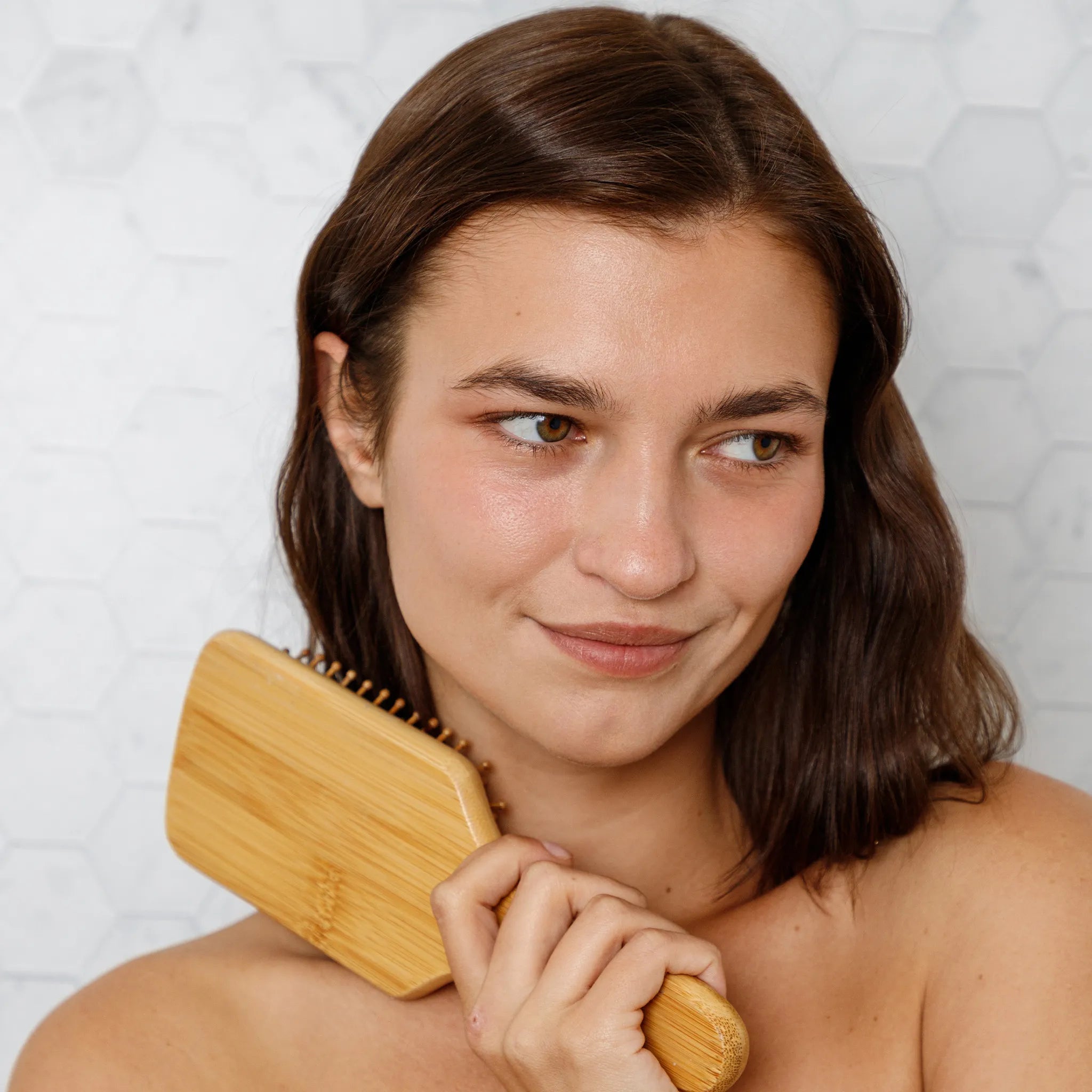 hairbrush made from natural bamboo