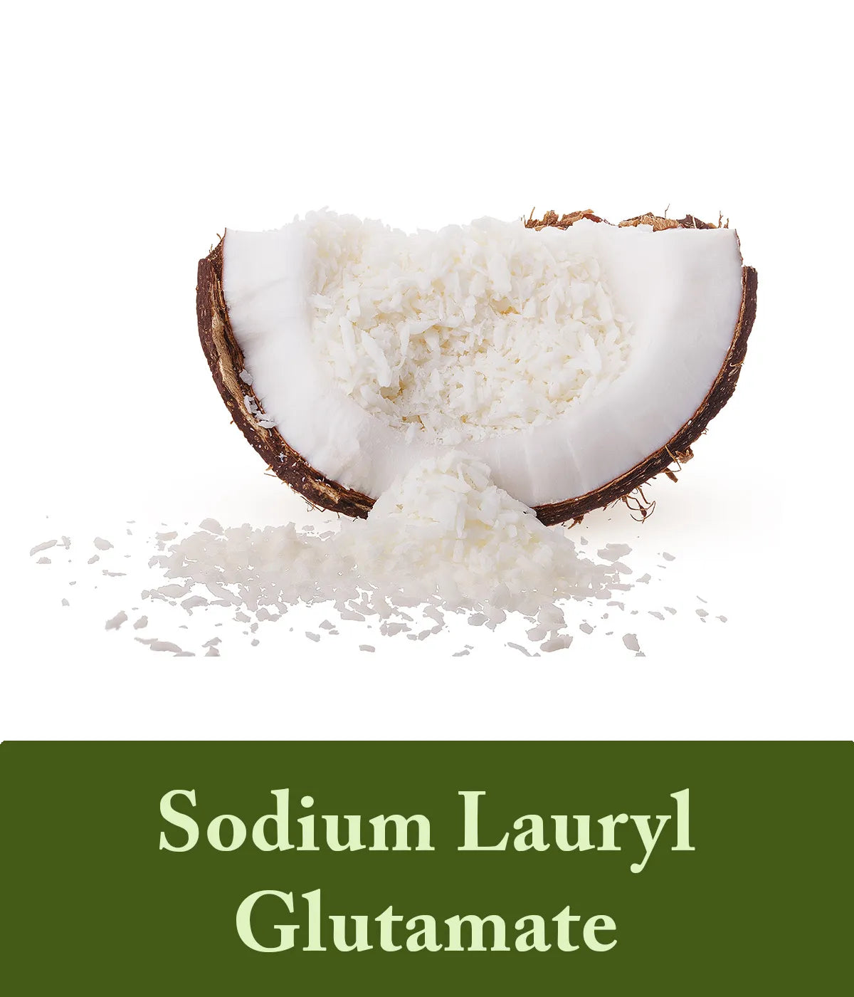 Sodium Lauryl Glutamate depicted as an ingredient in olive oil shampoo