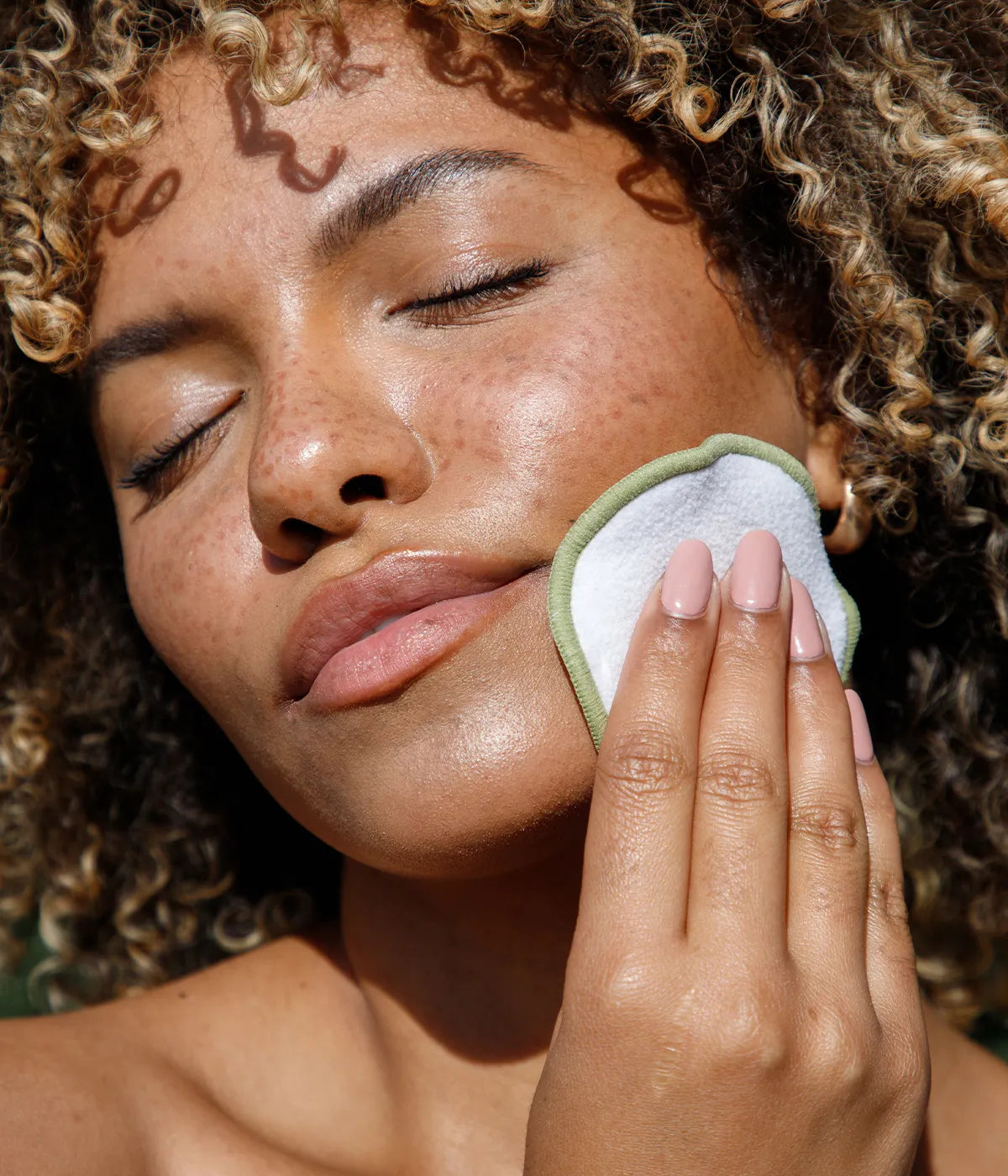 Reusable Cotton Round used on face