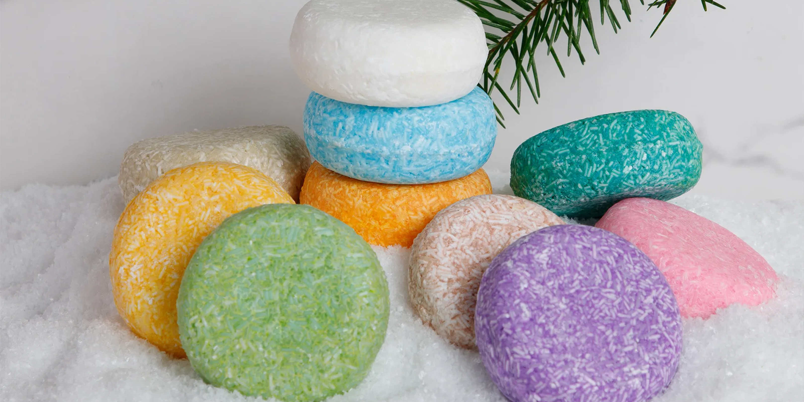 shampoo bars scattered