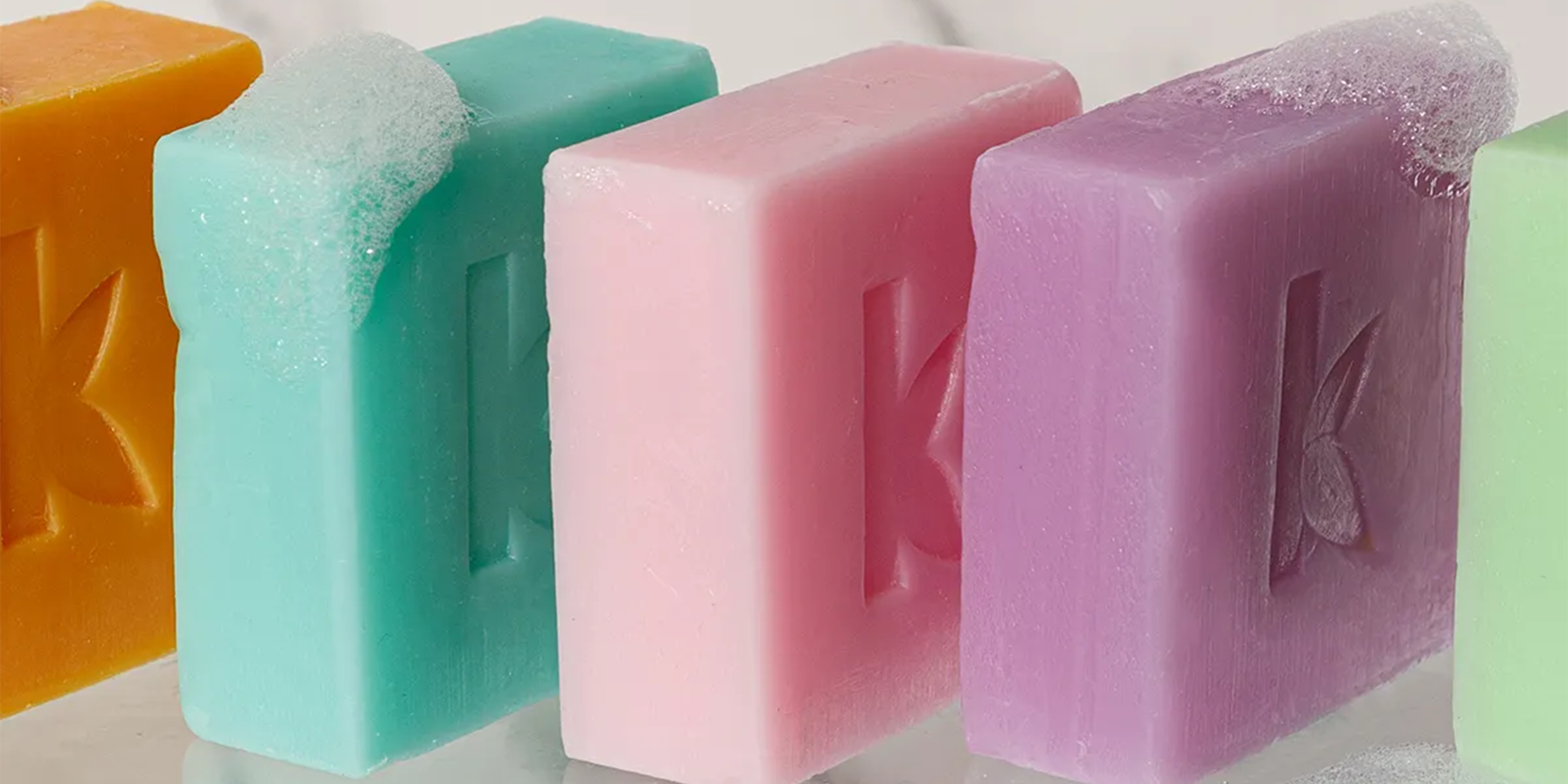 soap bars close up