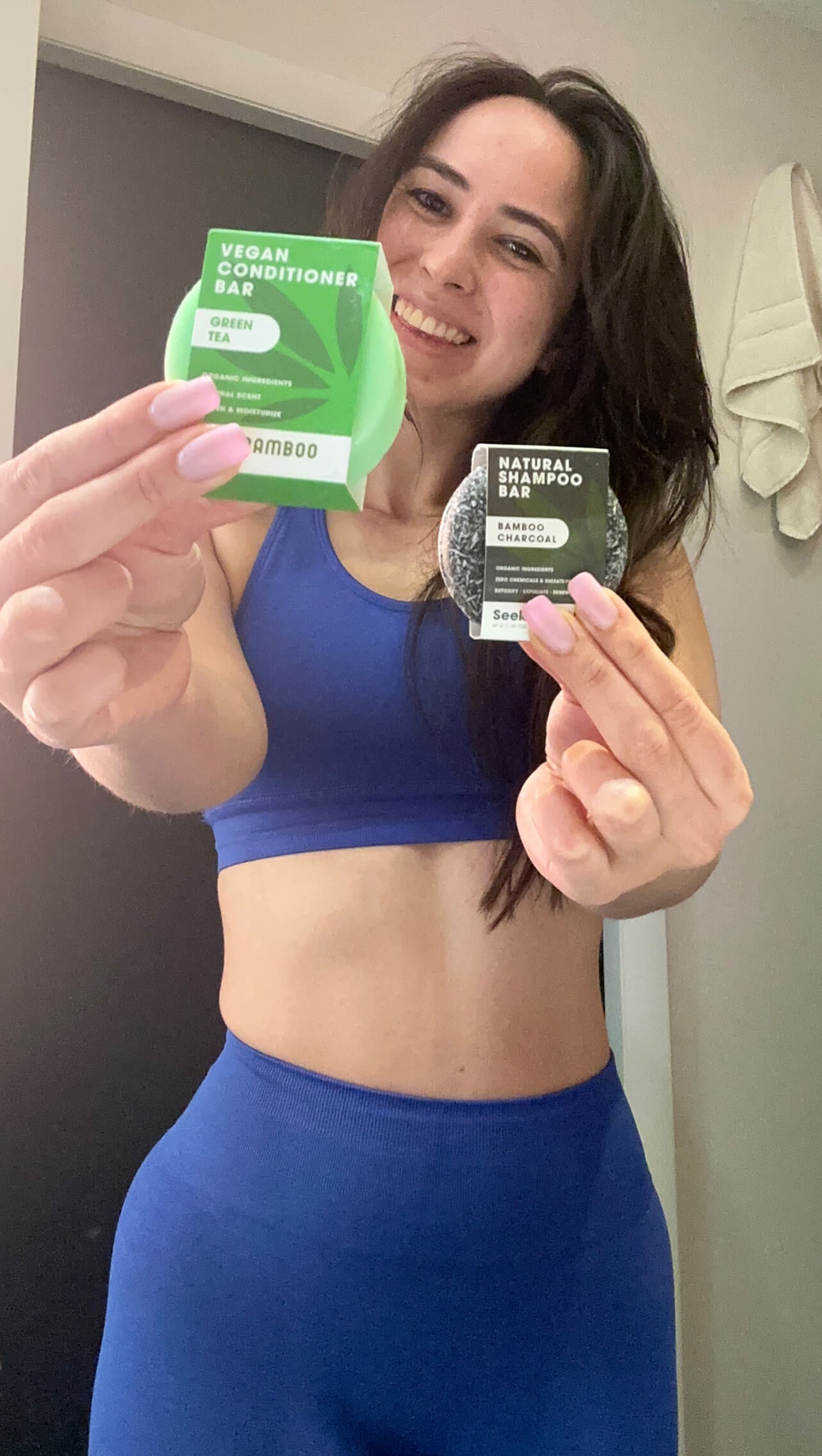 charcoal shampoo and green tea conditioner