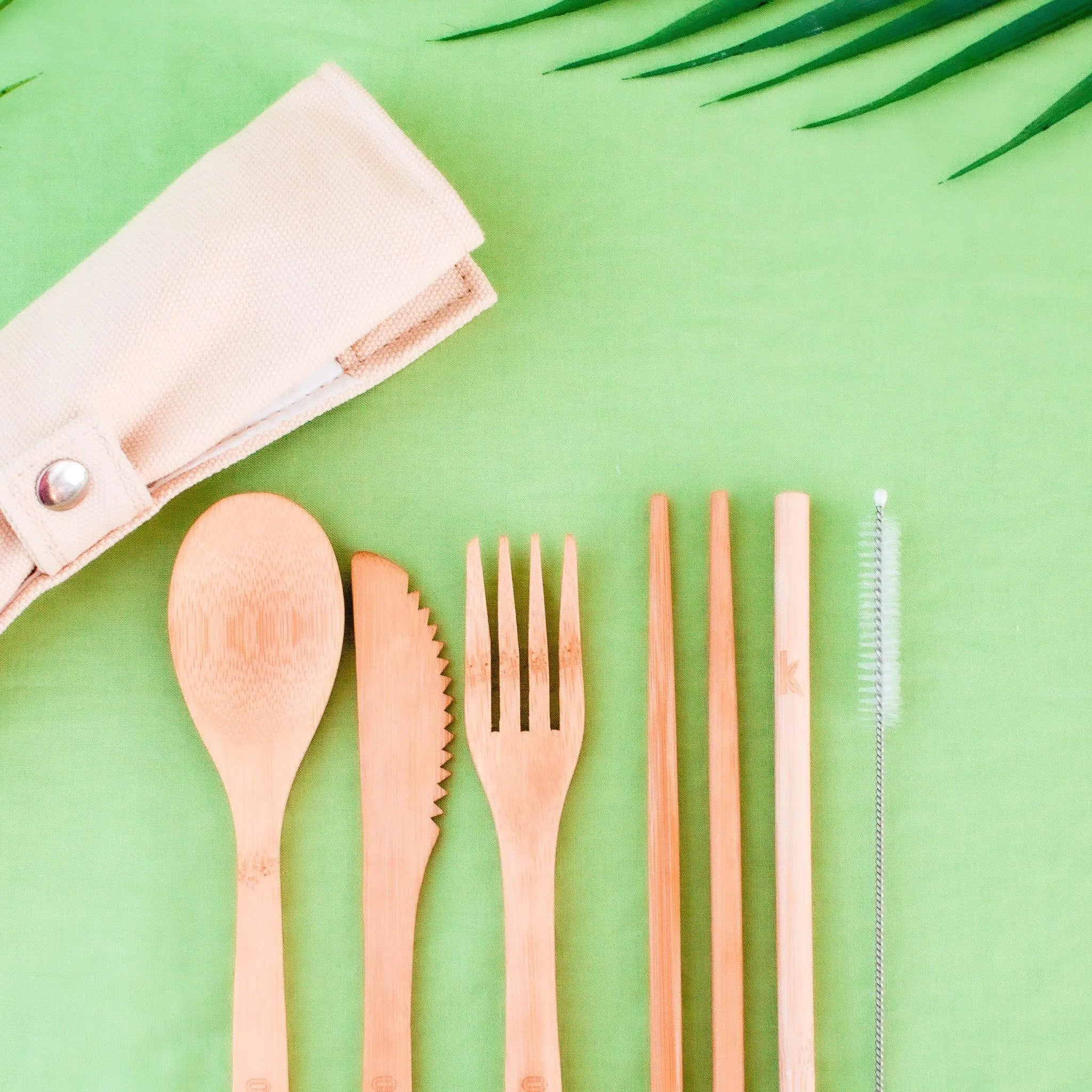 Bamboo cutlery set