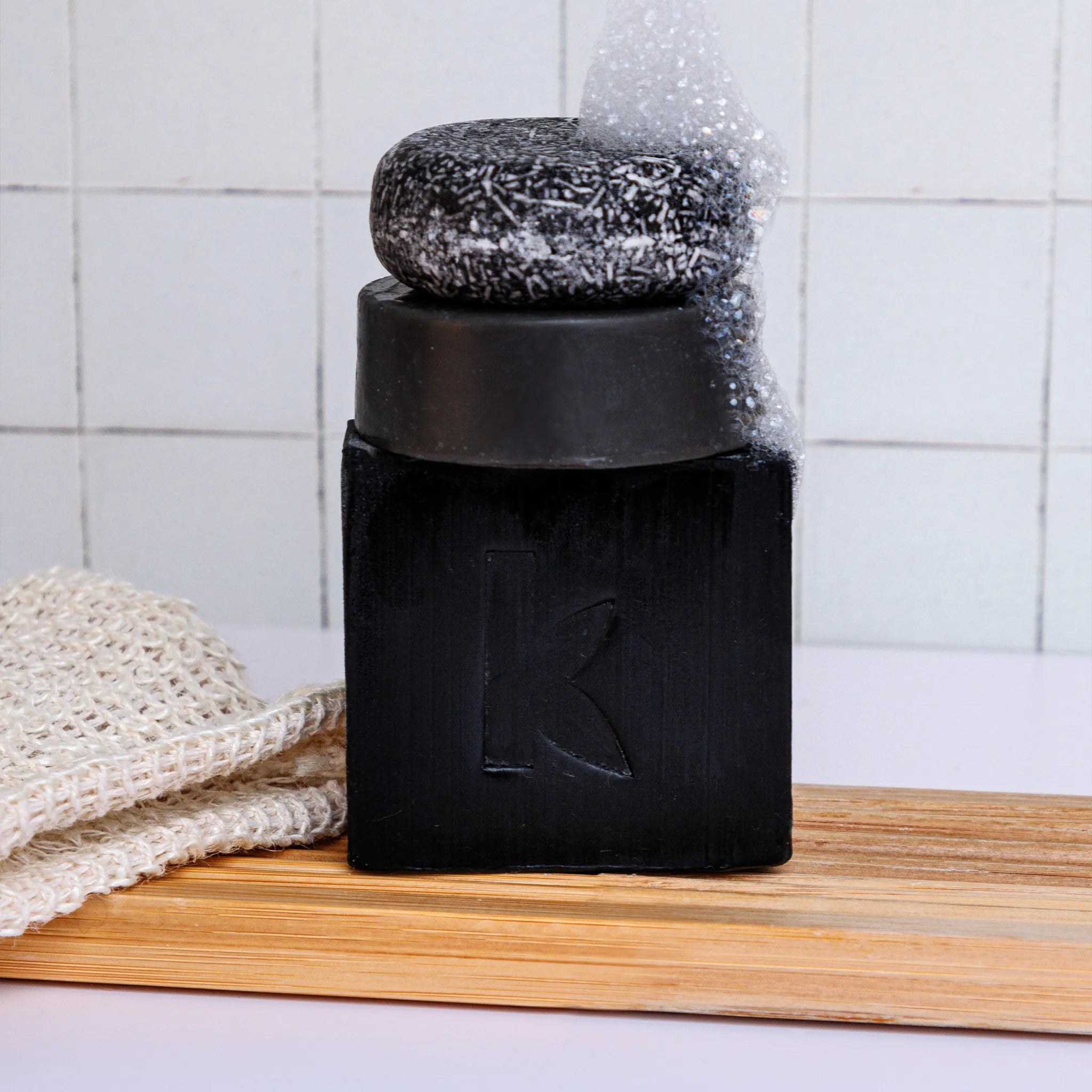 charcoal shampoo soap and conditioner
