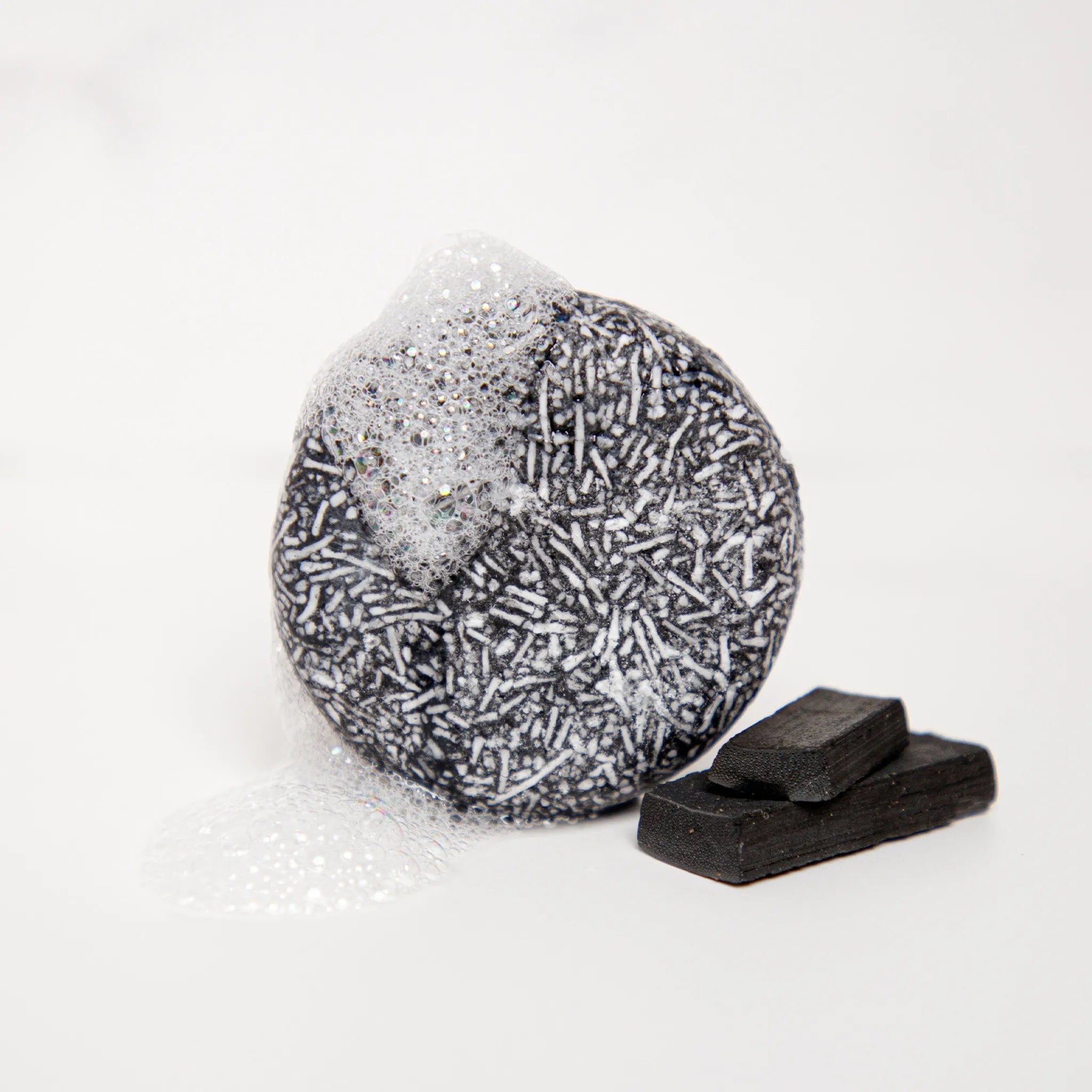 solid bar shampoo - charcoal