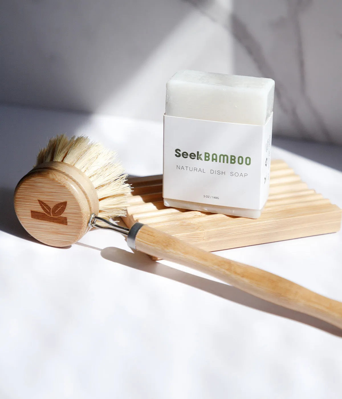 plastic-free kitchen cleaning kit - seek bamboo