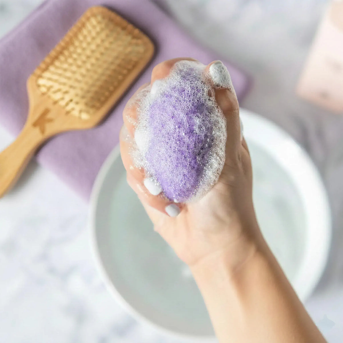 lavender face sponge konjac