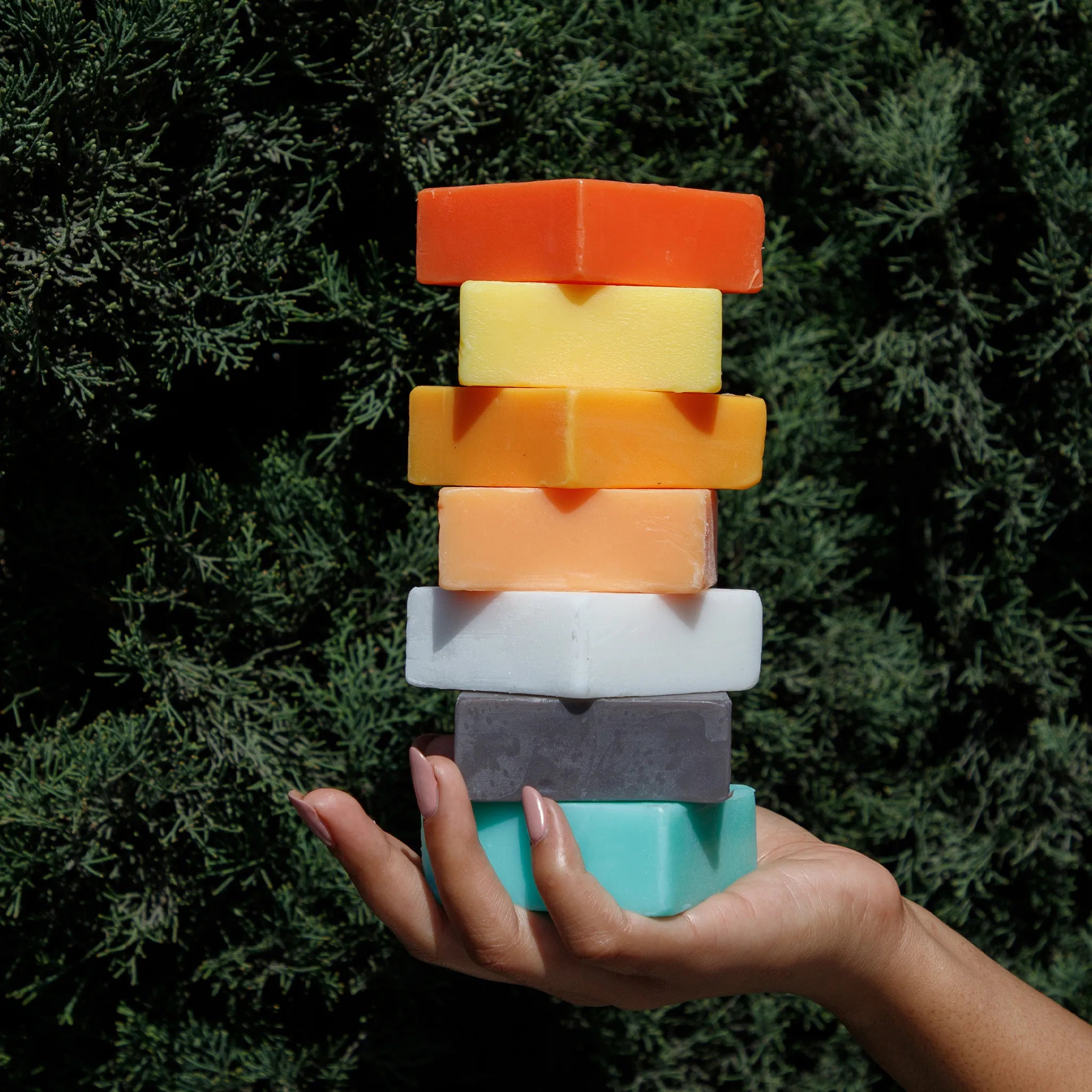 body soaps stacked from seek bamboo