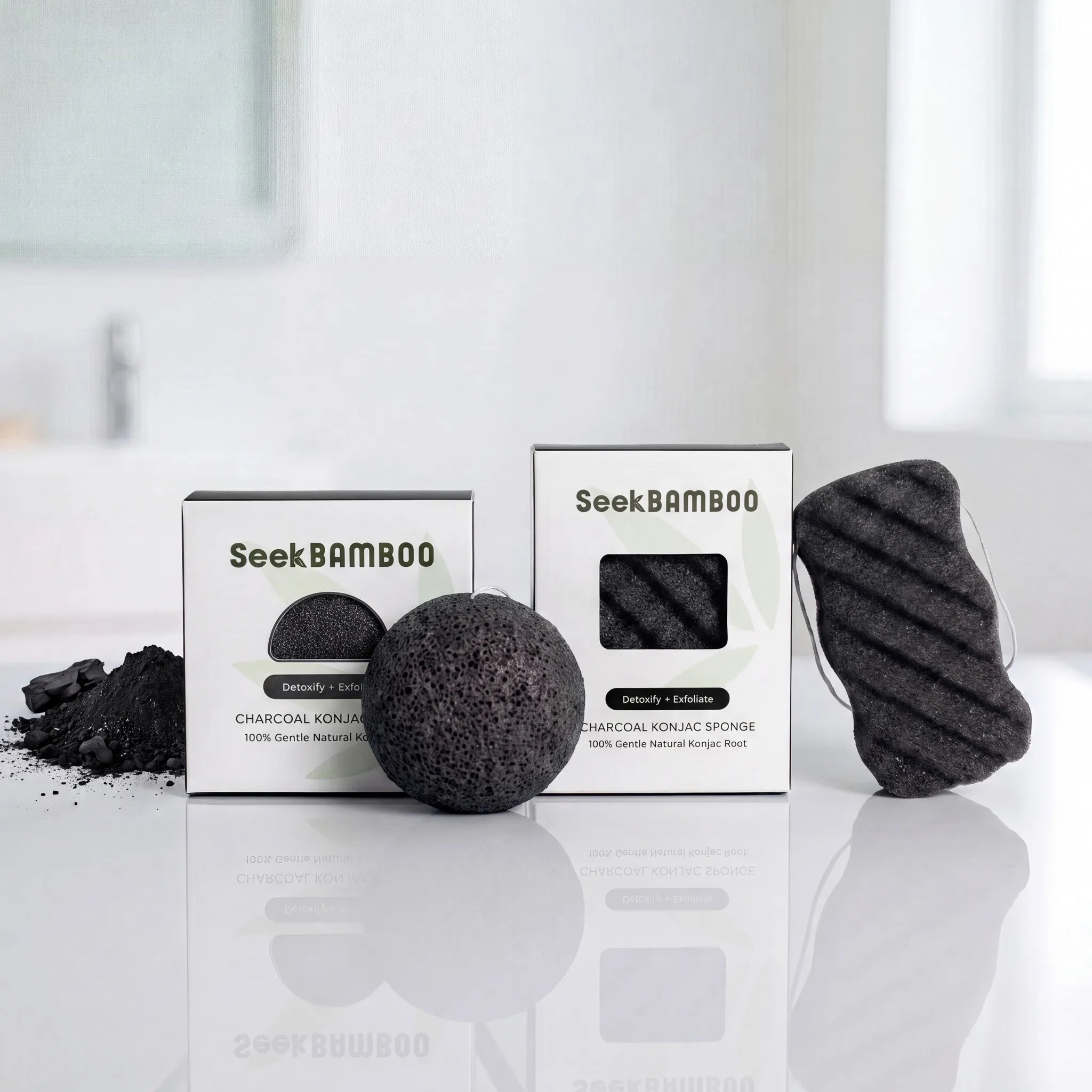 Charcoal Konjac Face + Body Sponge
