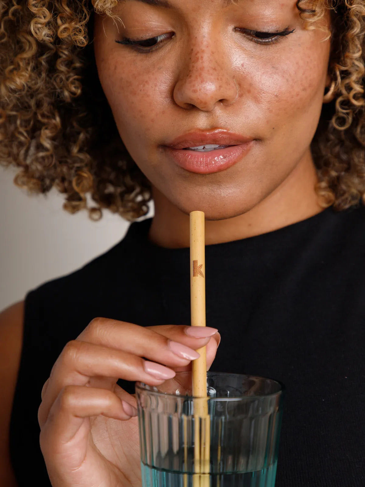 Reusable bamboo straw