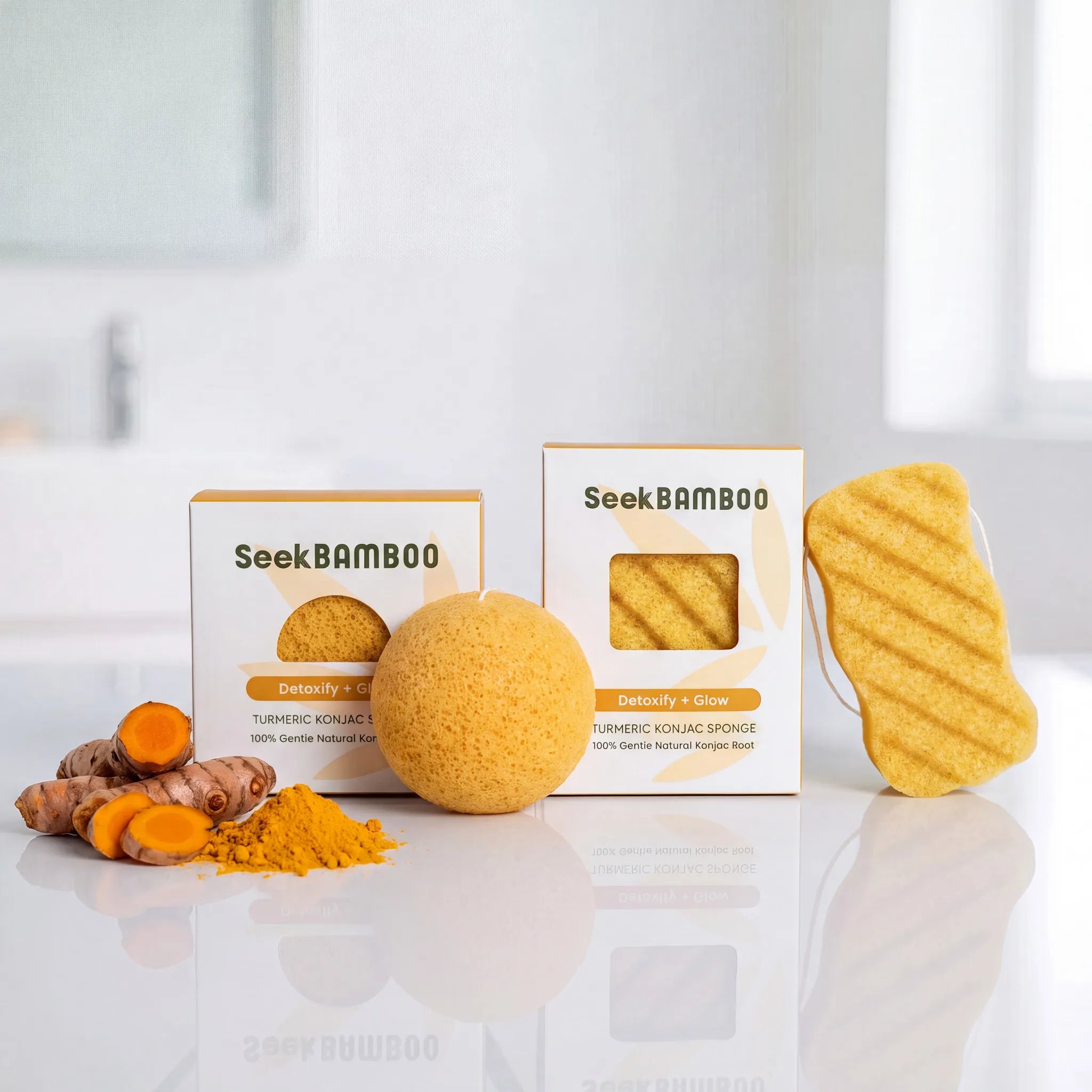 turmeric konjac konnyaku face and body sponge