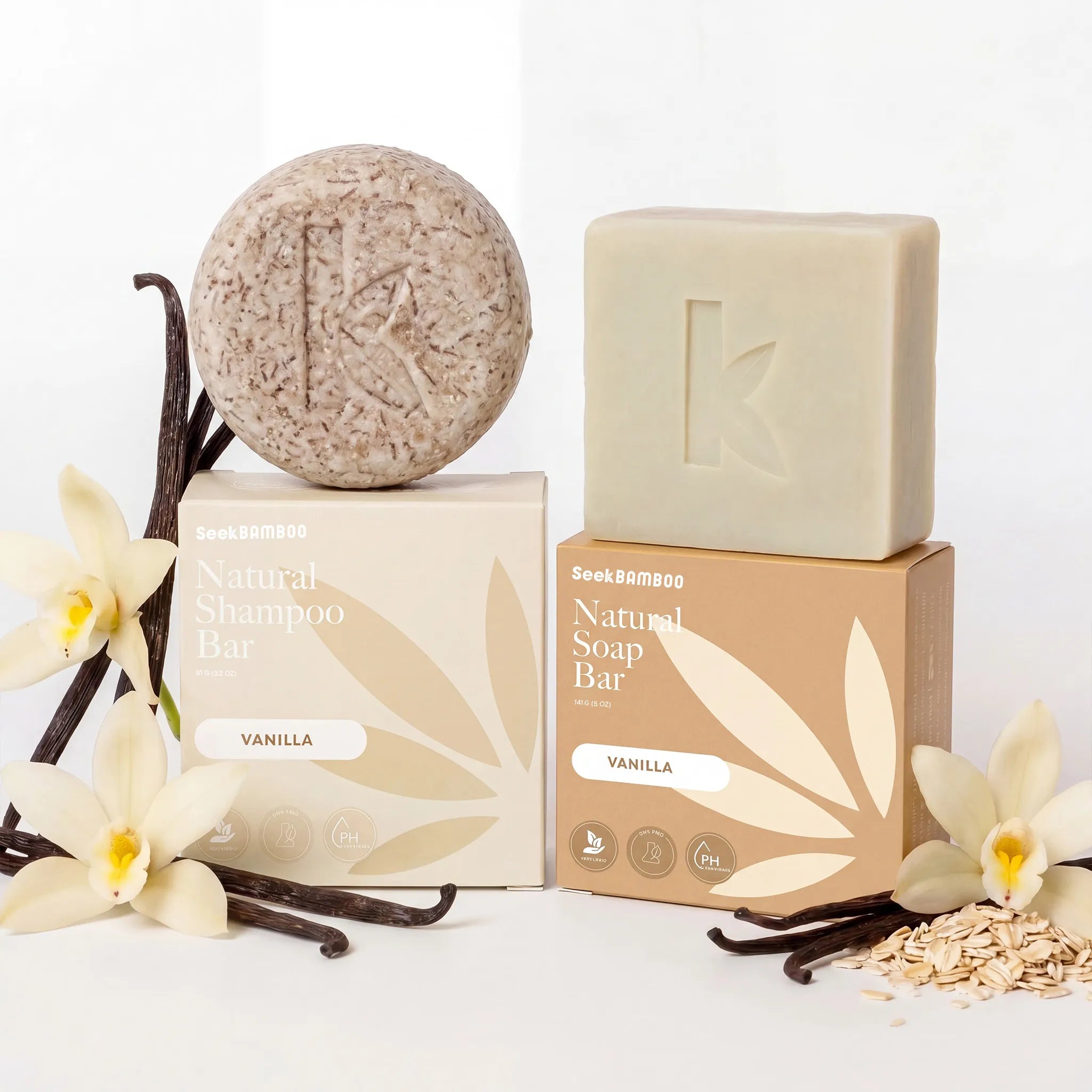 natural vanilla shampoo and soap from seek bamboo