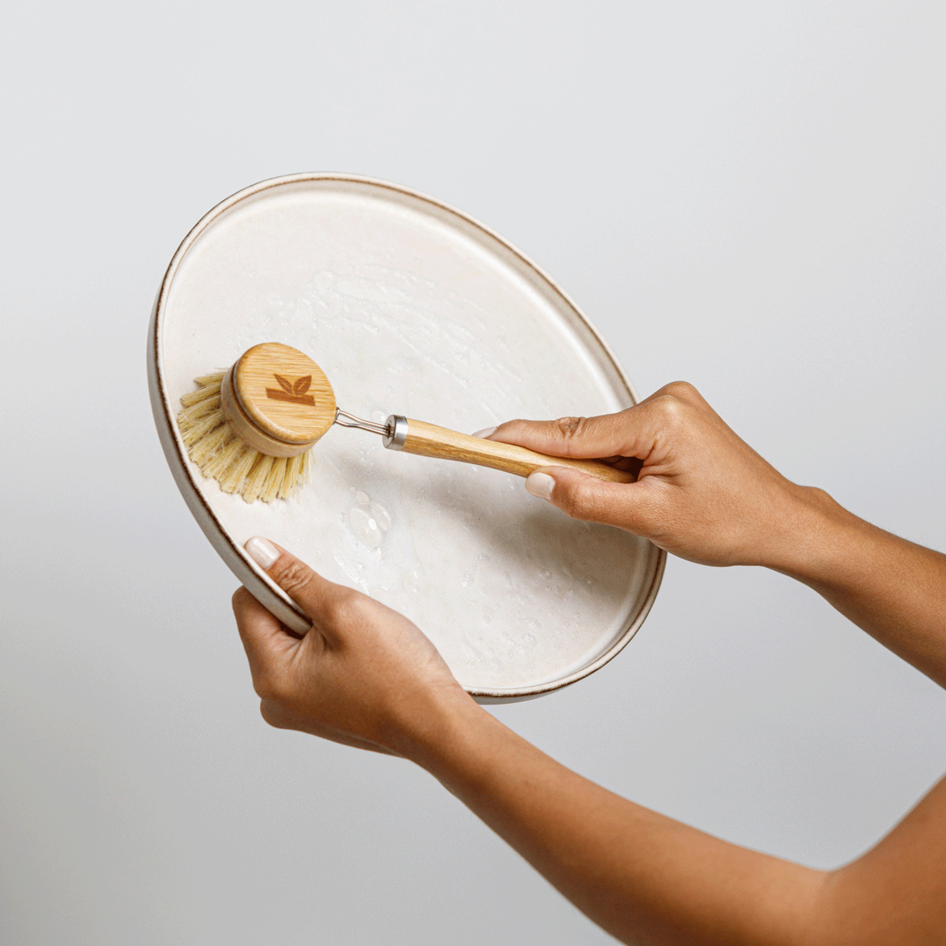 bamboo kitchen dish brush washing