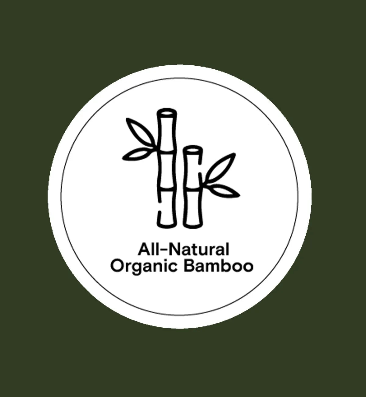 logo depicting this brush is made from organic bamboo