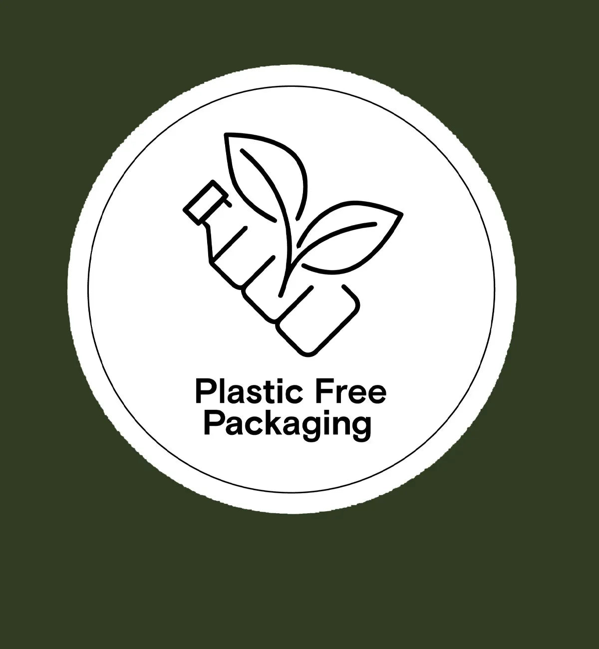 logo depicting the bamboo dish brush is shipped plastic free