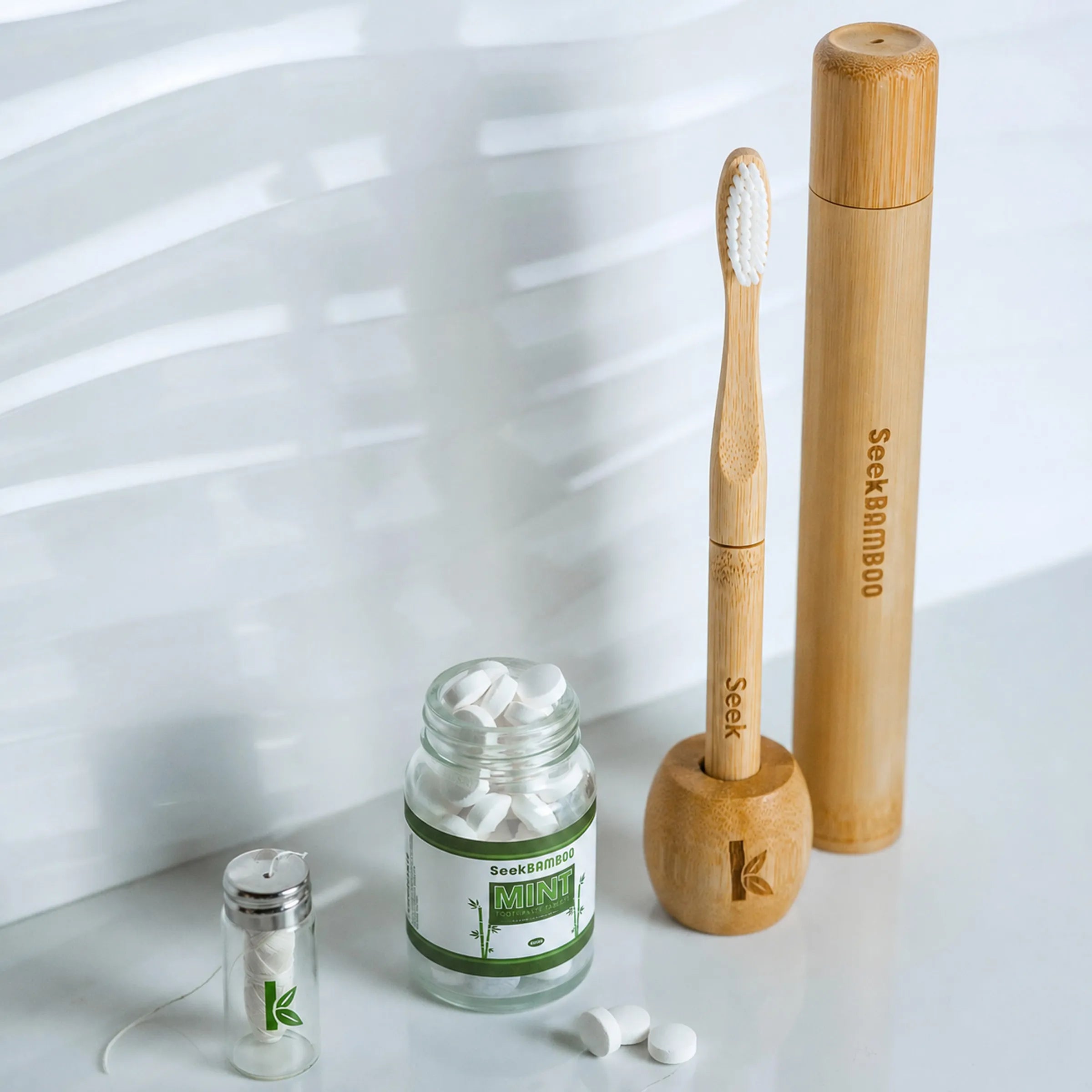 Bamboo Toothbrush Holder
