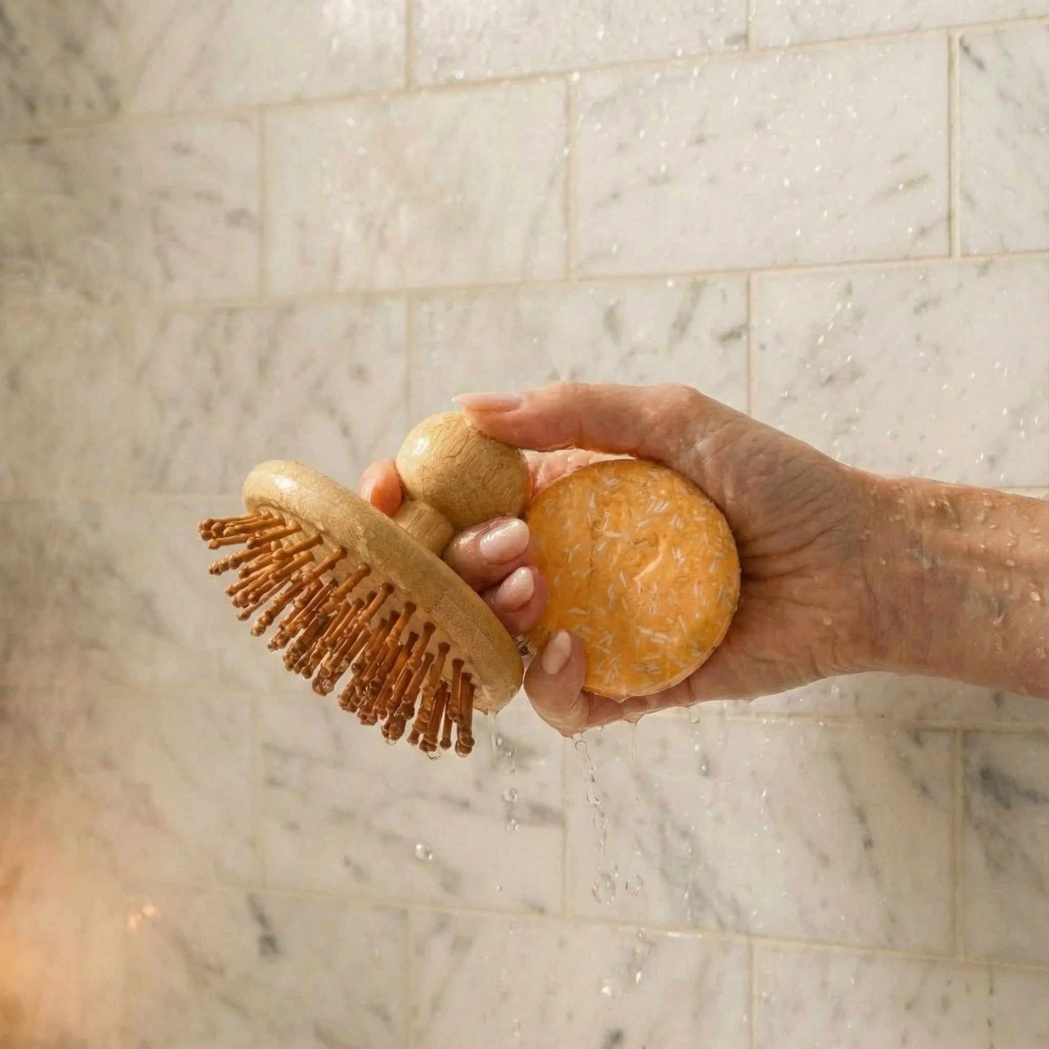Shampoo Brush and Shampoo