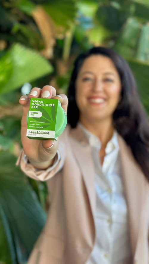 Green Tea Conditioner Bar Natural Hair Care ZeroWaste Lifestyle