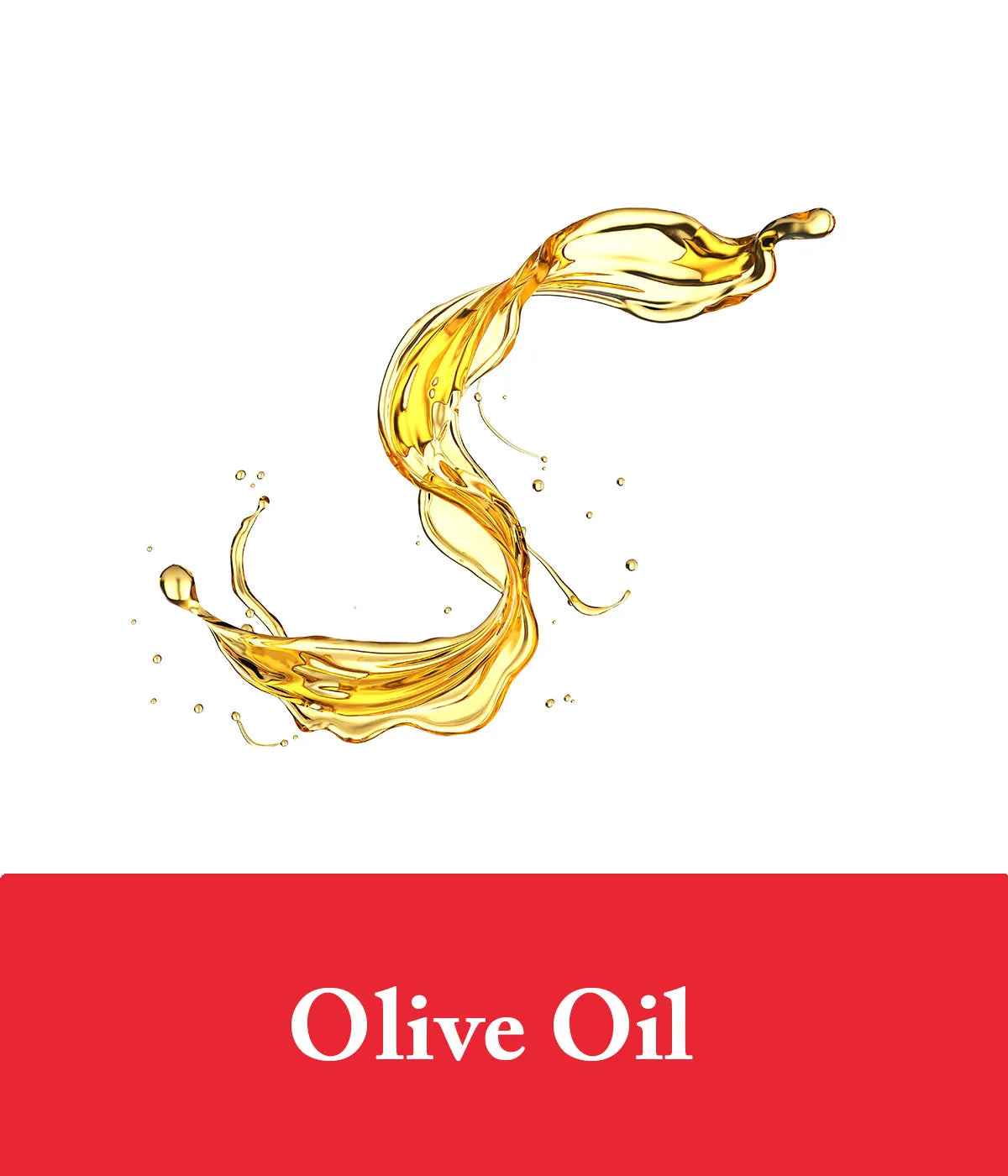 olive oil on a white background to represent an ingredient in seek bamboos strawberry shampoo.