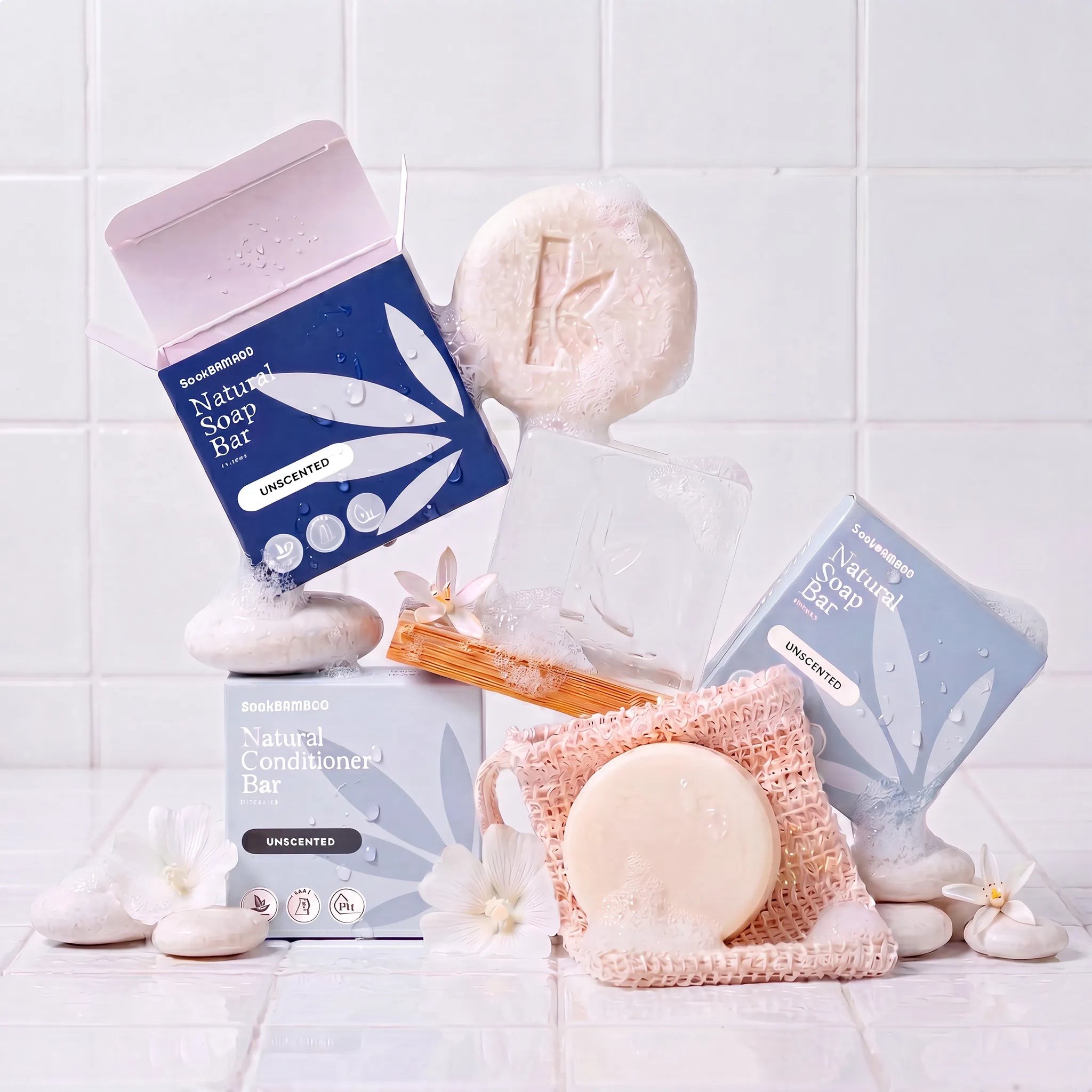 unscented soap bars by seek bamboo with boxes