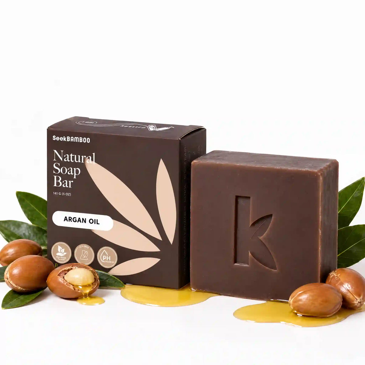 main product image for argan oil soap from seek bamboo