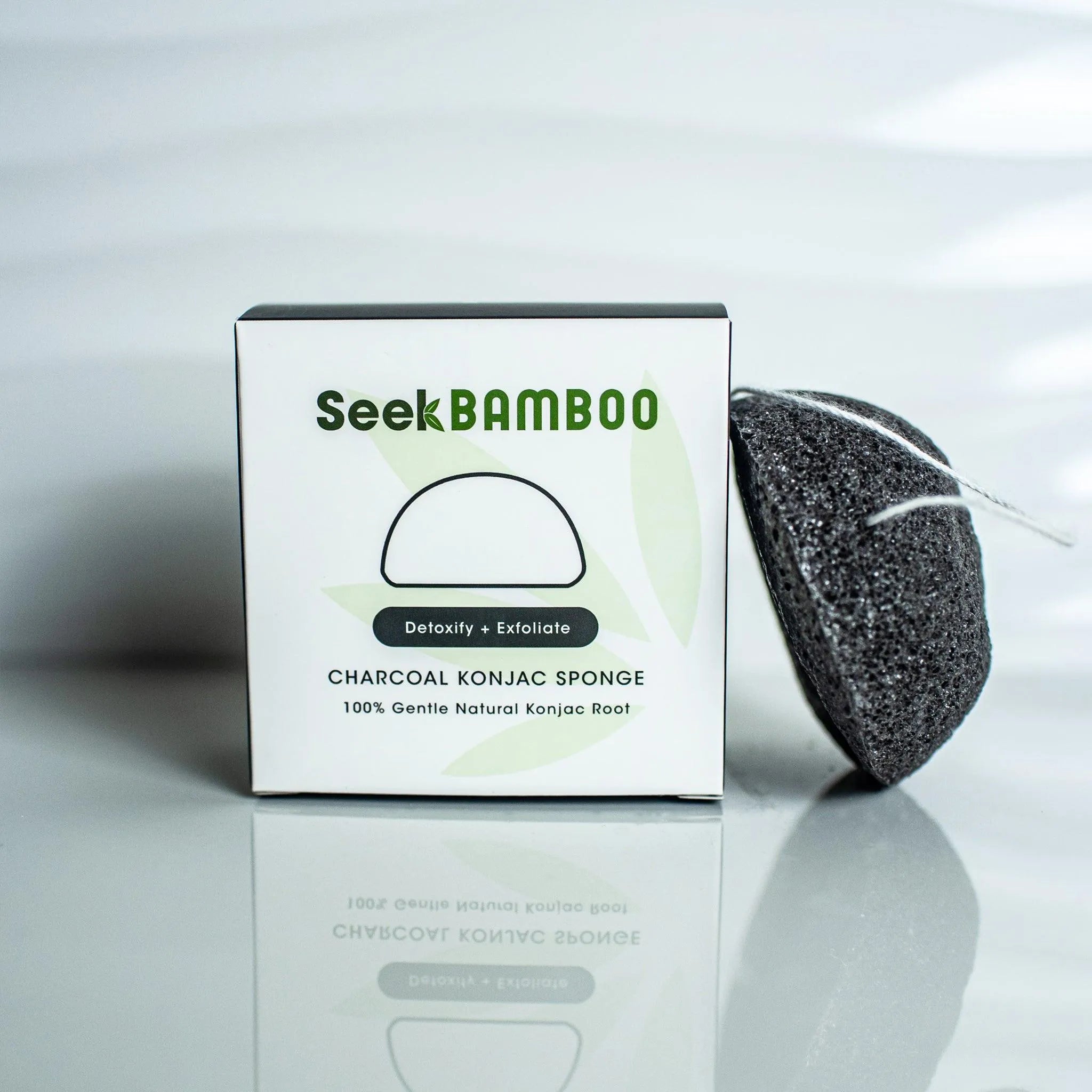 charcoal konjac sponge - Seek Bamboo