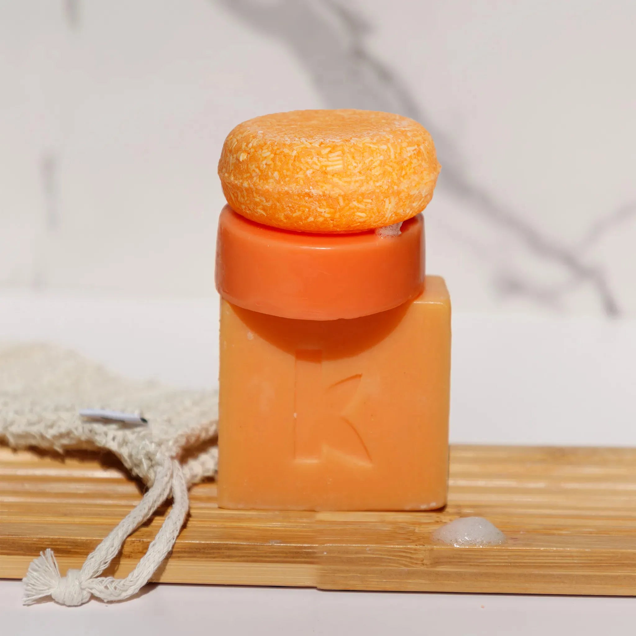 natural conditioner between a honey soap and honey shampoo bar