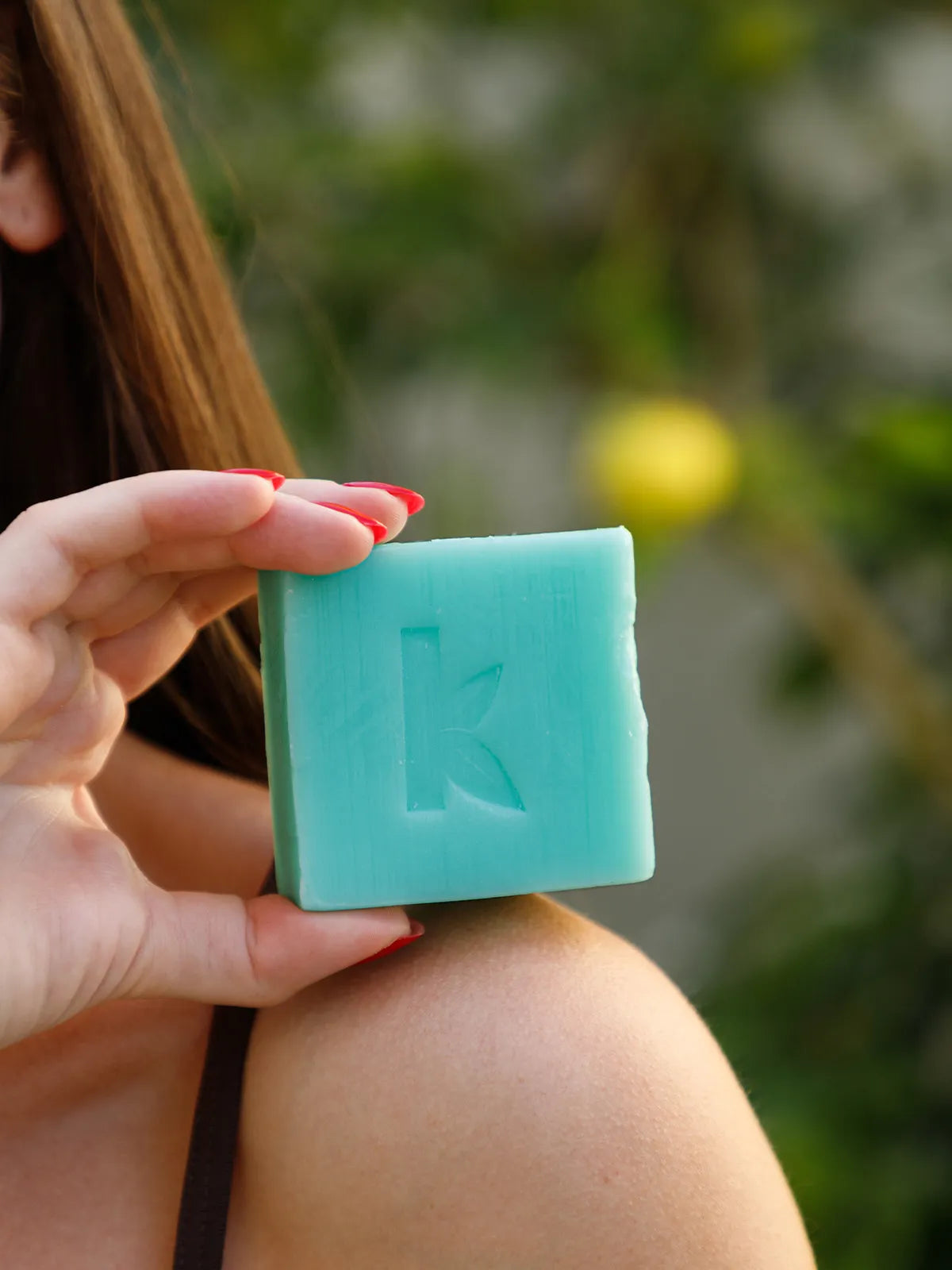 sea salt soap in a seaweed bundle