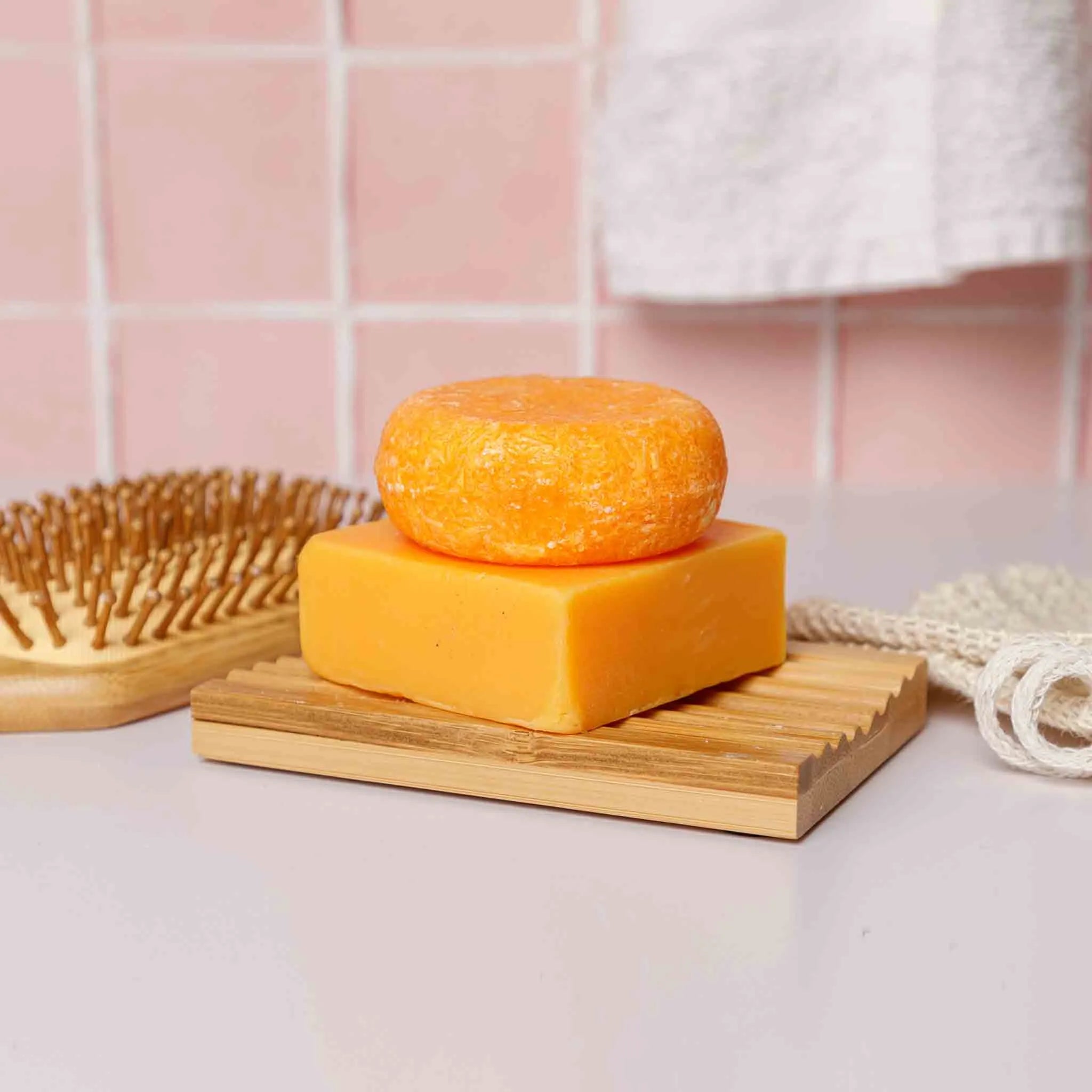 honey shampoo and soap bar